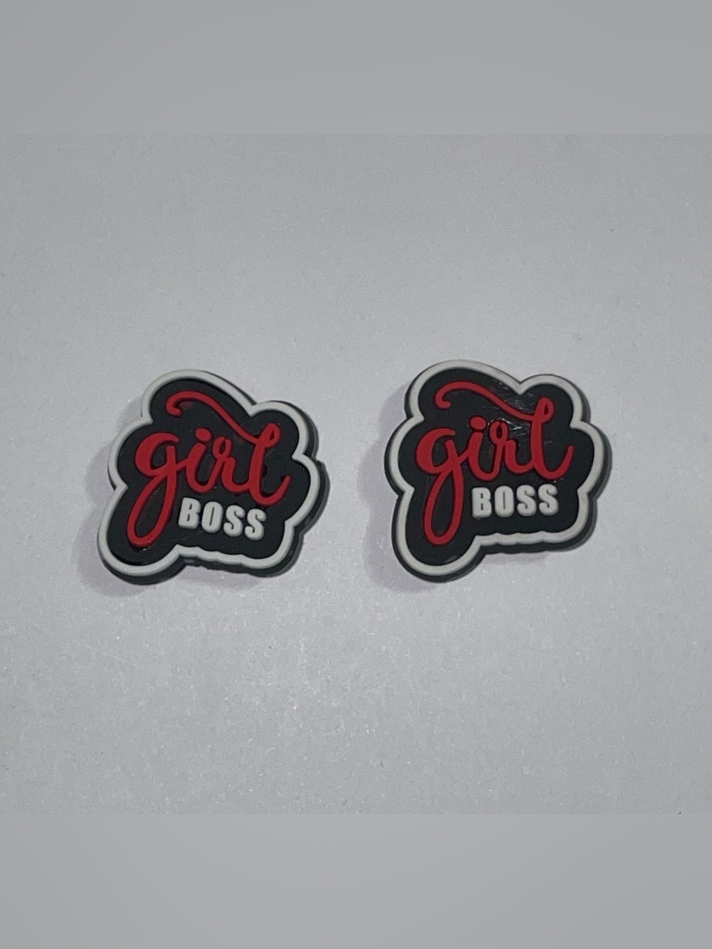 Girl Boss Shoe Charm Red Black White Good for Crocs